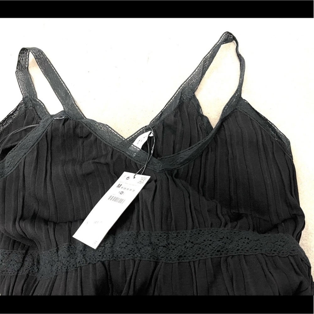 Zara Dresses | Zara Black Knit Maxi Dress With Lace Detail (new with tags!) - Picture 11 of 11